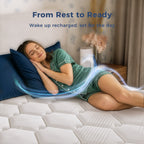 POSMOND Queen Mattress, 12 inch Hybrid Mattress in a Box, Upgrade Individually Pocket Springs, Medium, Anti-static Fabric,Pressure Relief, Breathable Comfort and Durable, CertiPUR-US Certified