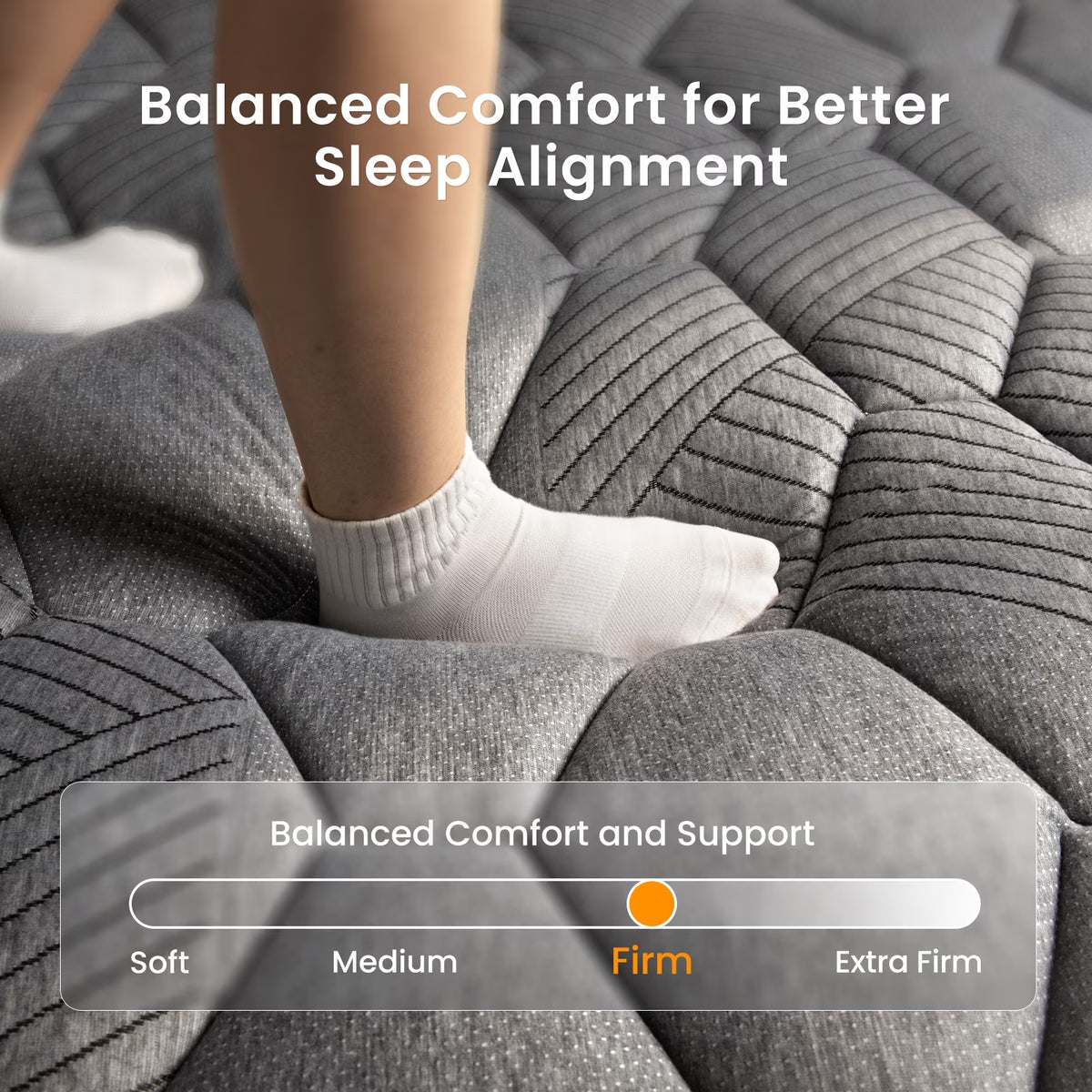 Babo Care 12 inch King Size Mattress, Firm, Cooling Wave Foam, Hybrid Mattress, Pocketed Springs, Motion Isolation, CertiPUR-US Certified, Bed in a Box