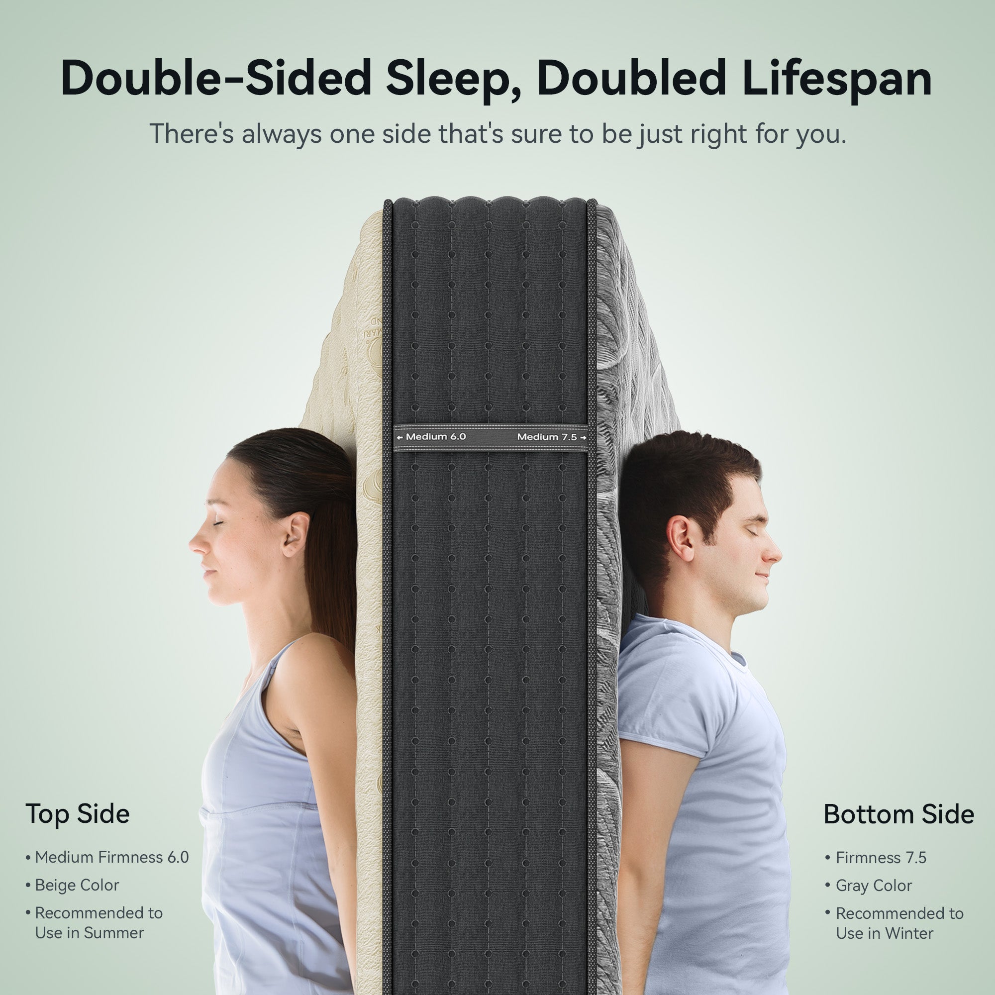 Babo Care Queen Size,12" Hybrid Memory Foam Mattress Spring Mattress In a Box,Medium Firm