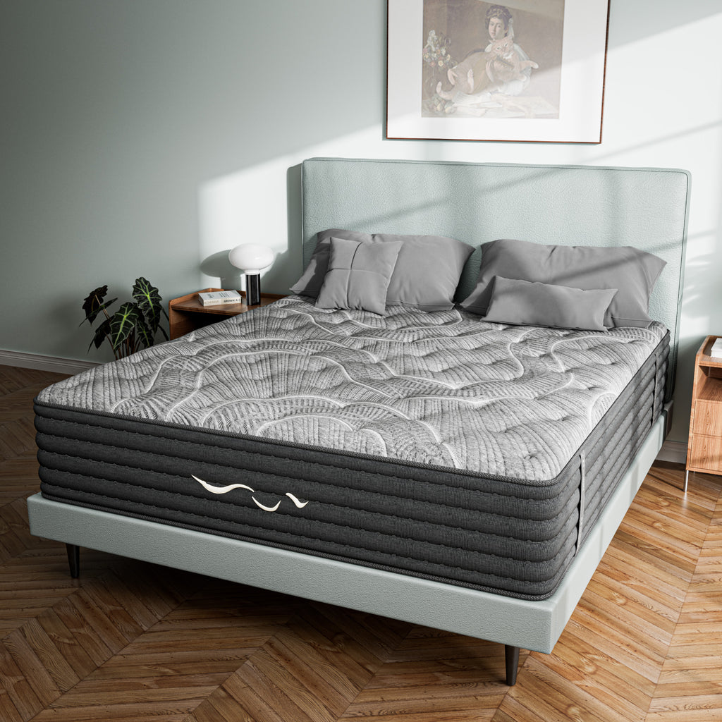 Babo Care 12 inch Queen Size Mattress, Dual-Sided Mattress, Memory Foam Hybrid Mattress in a Box, Individually Pocketed Springs, Motion Isolation, CertiPUR-US Certified, Medium Firm