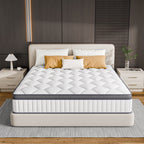 Babo Care 12 inch Twin Hybrid Mattress with Bamboo Charcoal Layer, Medium Firm Support, Gel Memory Foam, Individually Pocketed Coils, Motion Isolation, CertiPUR-US Certified