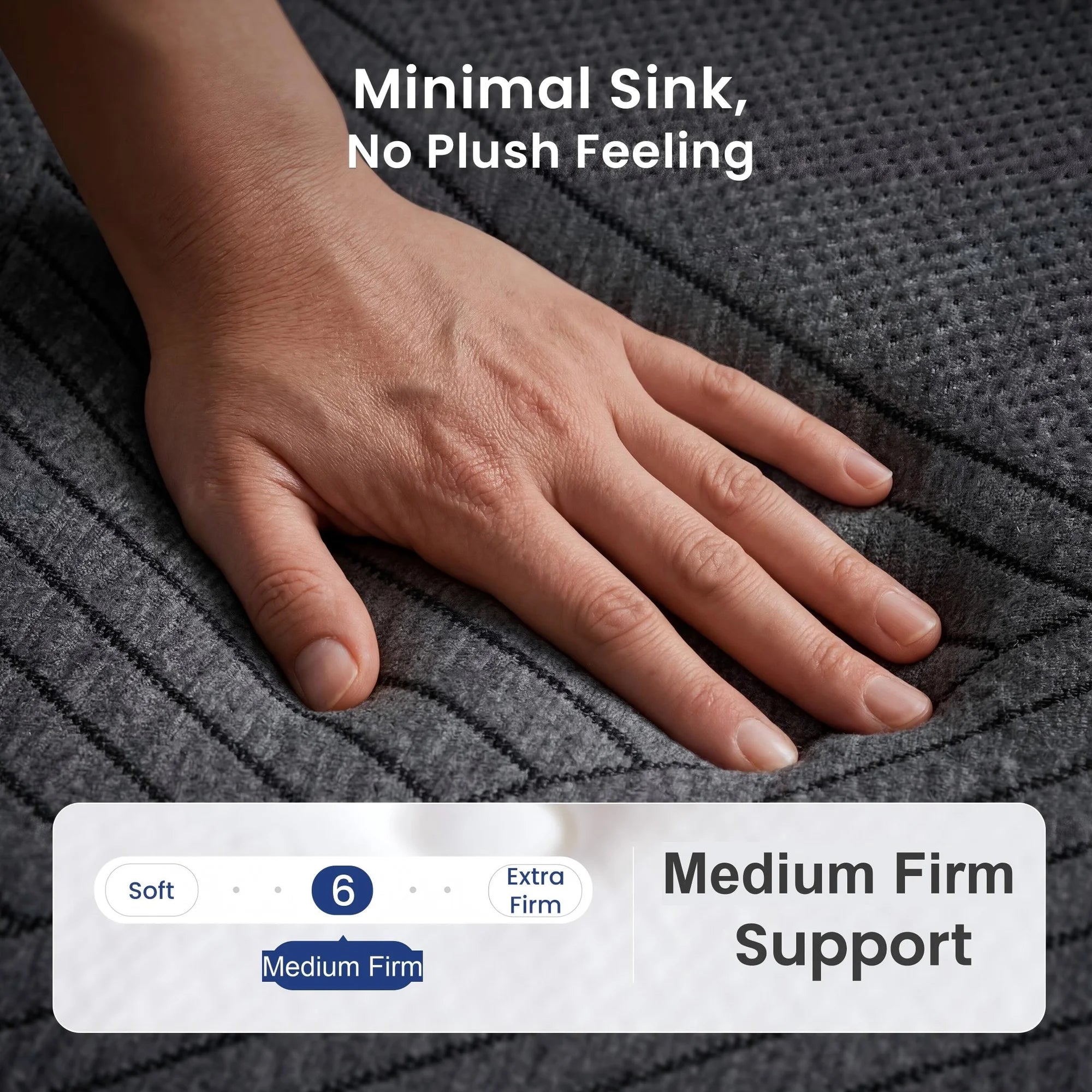 POSMOND King Mattress 14 inch Hybrid Mattress in a Box with Pocket Spring & Memory Foam,Medium Firm Mattresses for Back & Stomach Sleepers,CertiPUR-US Certified