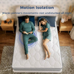 Babo Care Twin-XL Hybrid Mattress, Mattress in a Box, 8 inch Pocket Spring, Medium Support, Pressure Relief, CertiPUR-US Certified