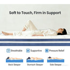 Babo Care Queen Mattress, 12 inch Medium Hybrid Mattress with Individually Pocketed Coils, Memory Foam Mattress, Spinal Support, Pressure Relief, Motion Isolation, Mattress in a Box
