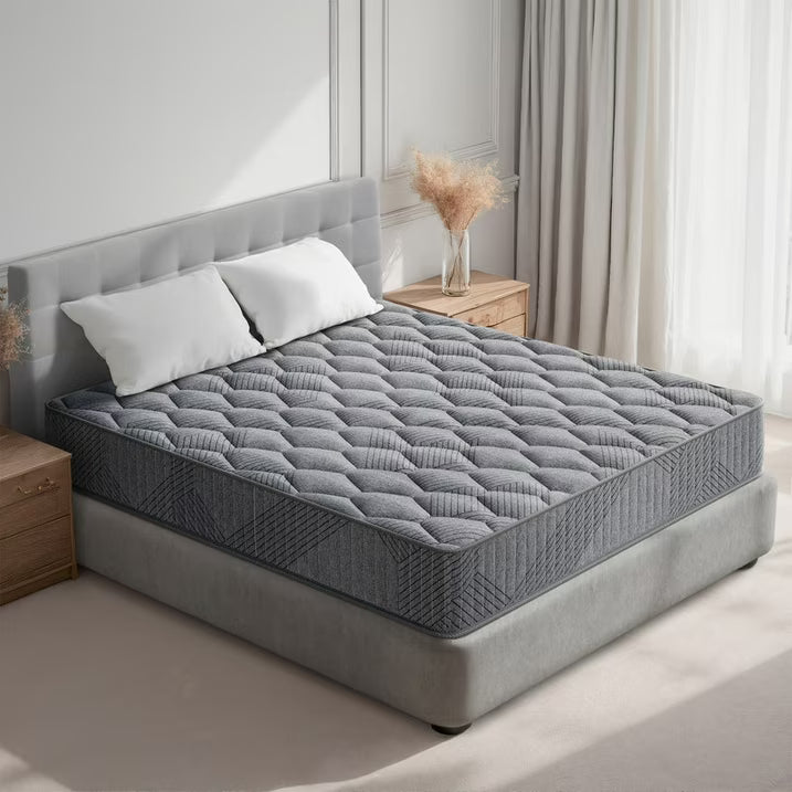 Babo Care Queen Size Mattress, 10 Inch Hybrid Queen Mattress in a Box, Medium Firm Memory Foam and Pocket Springs, Edge Support, Pressure Relief