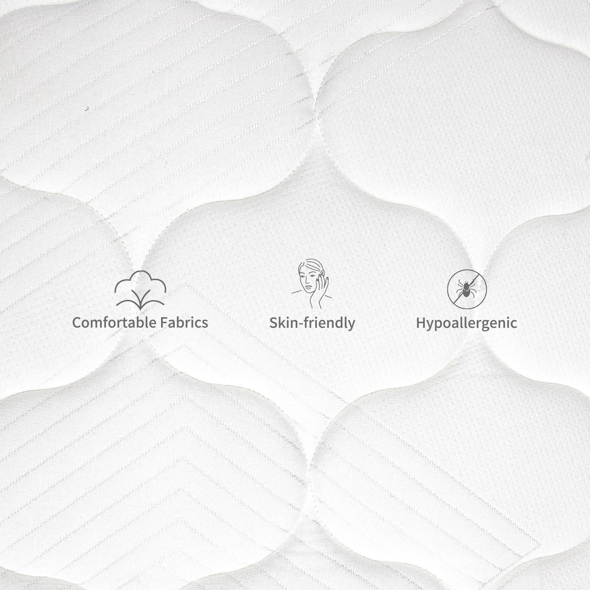 Babo Care Hybrid King Mattress, 12 inch Pocketed Coils & Memory Foam, Firm Support, Motion Isolation, Cool & Breathable, CertiPUR-US Certified