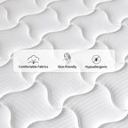 Babo Care Queen Mattress, 12 Inch Queen Hybrid Mattress in a Box, Anti-Static Fabric, Upgrade Individually Pocket Springs, Medium, Pressure Relief, Breathable Comfort, CertiPUR-US Certified