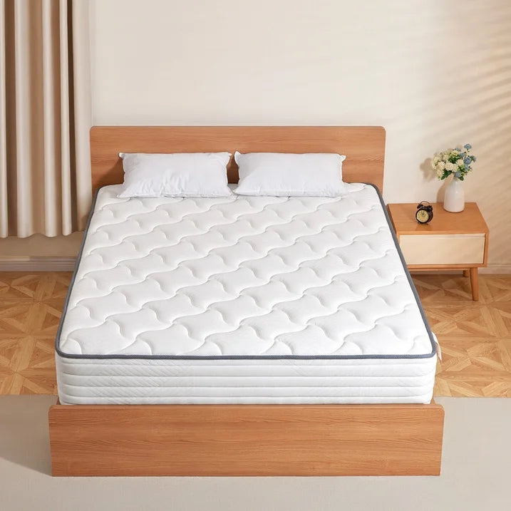 Babo Care Queen Mattress, 12 Inch Queen Hybrid Mattress in a Box, Anti-Static Fabric, Upgrade Individually Pocket Springs, Medium, Pressure Relief, Breathable Comfort, CertiPUR-US Certified
