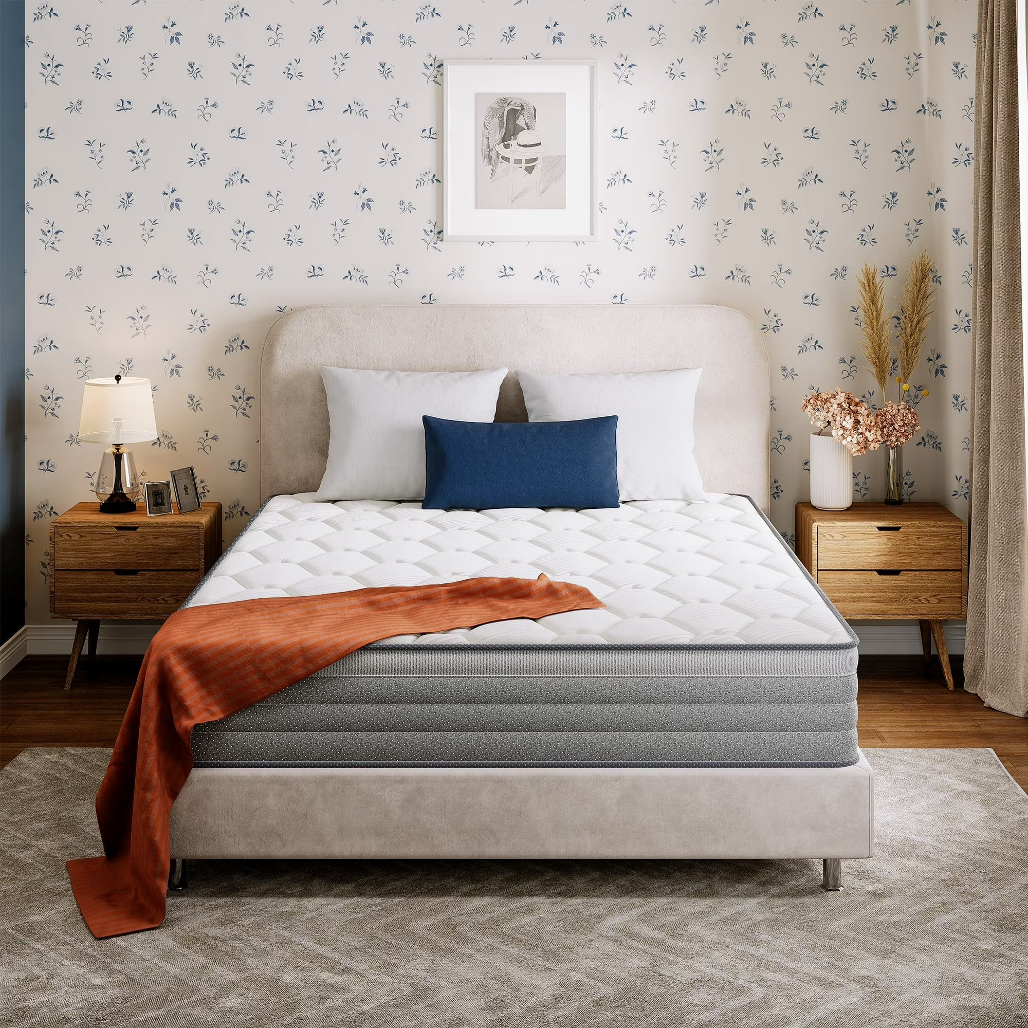 Babo Care Queen Hybrid Mattress, Mattress in a Box, 10 inch Pocket Spring, Medium Support, Pressure Relief, CertiPUR-US Certified