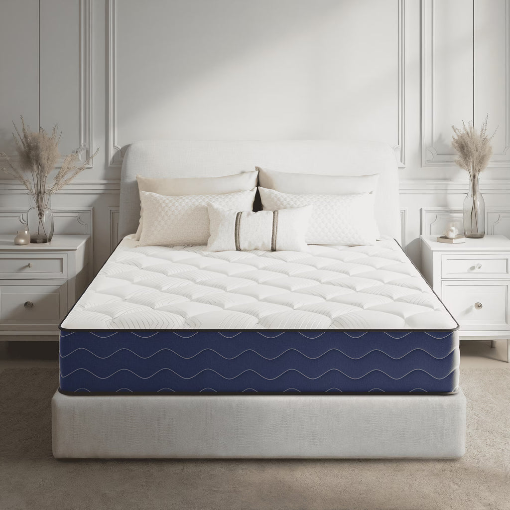 Babo Care King Mattress, 10 inch Cooling Memory Foam Mattress, Hybrid Firm Mattress in a Box, Pocket Spring, Pressure Relief, CertiPUR-US Certified