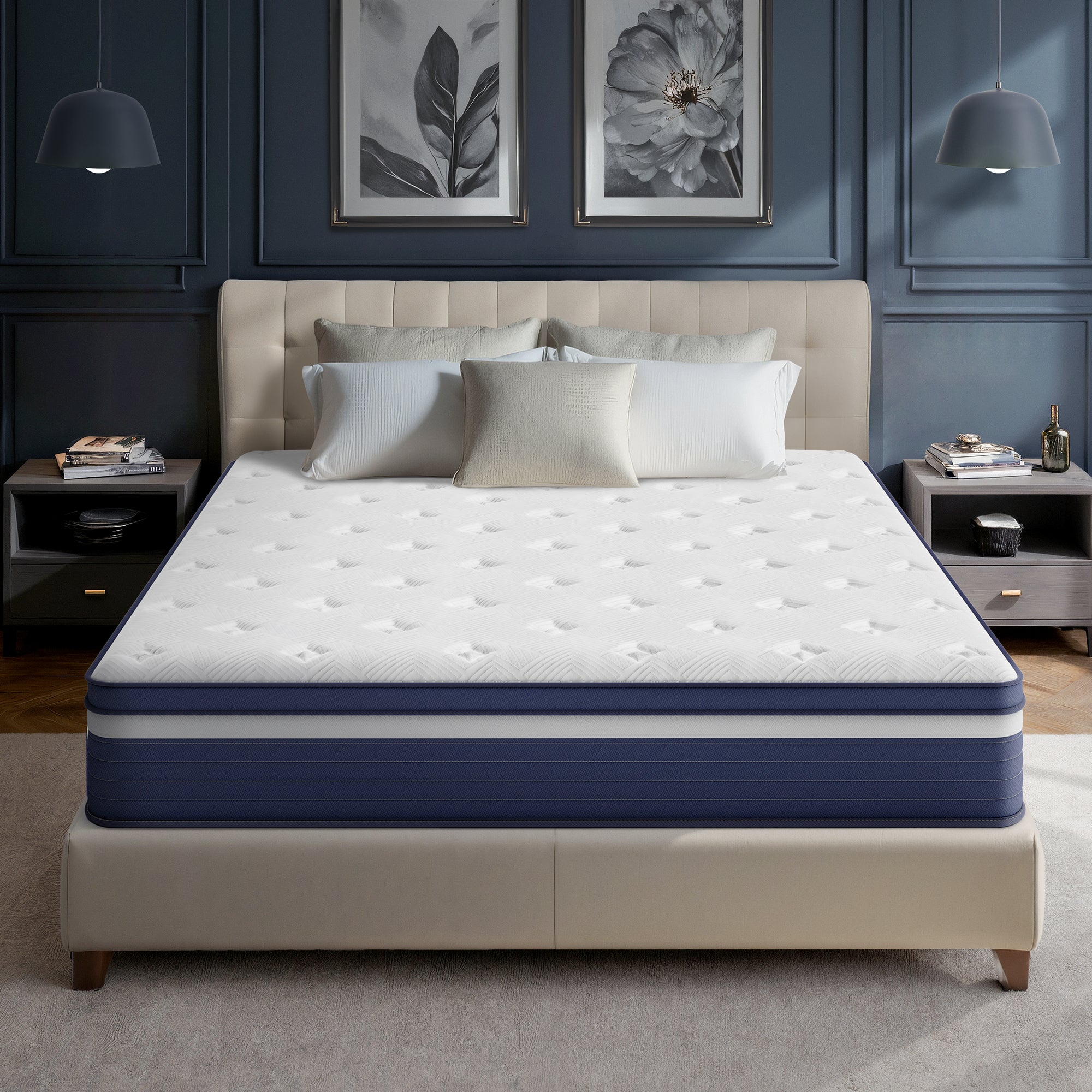 Babo Care Twin-XL 8 inch Cooling Gel Memory Foam Hybrid Mattress with Individually Pocketed Coils, Medium Support, Motion Isolation, Mattress in a Box, CertiPUR-US Certified