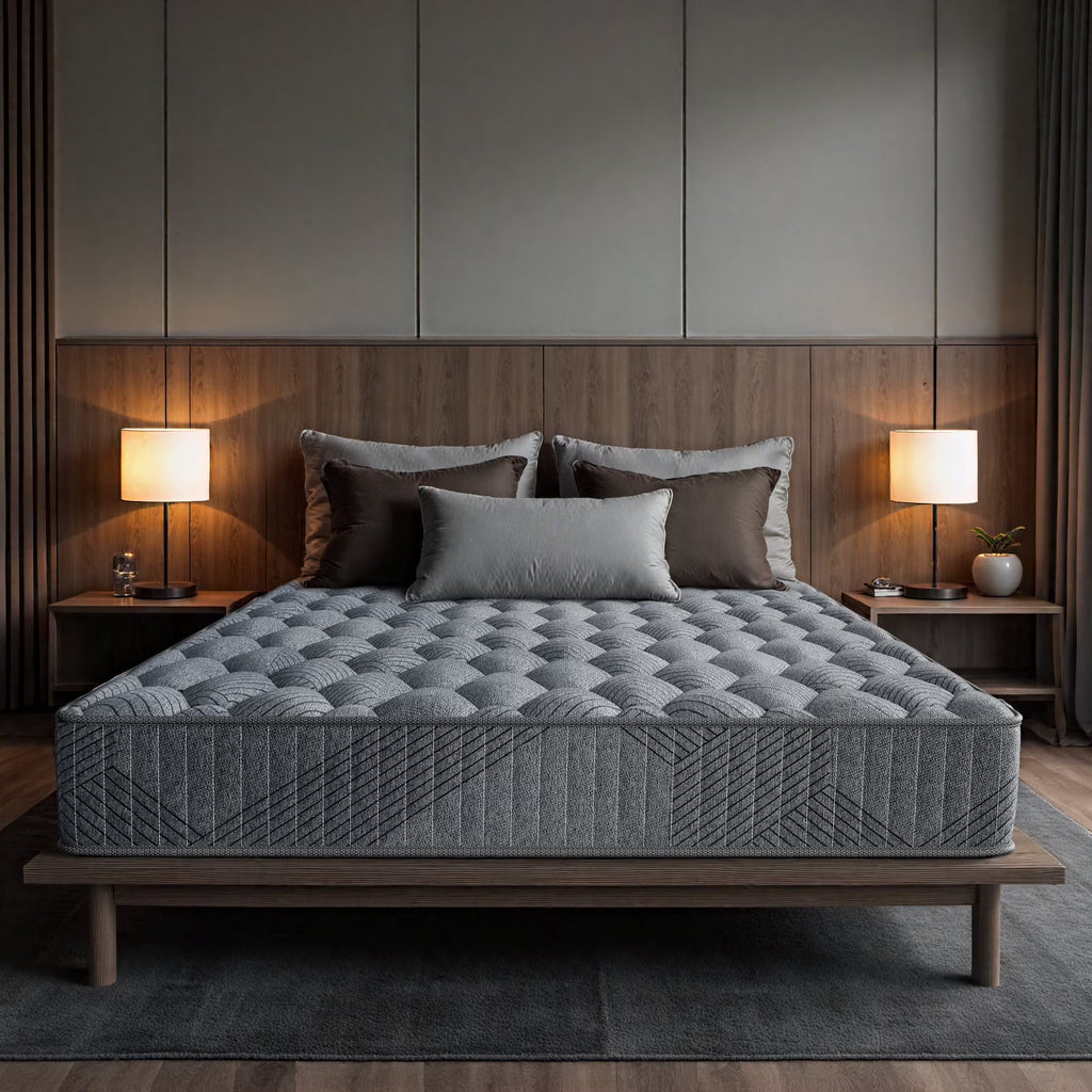 Babo Care 12 inch Queen Size Mattress, Firm, Cooling Wave Foam, Hybrid Mattress, Pocketed Springs, Motion Isolation, CertiPUR-US Certified, Bed in a Box