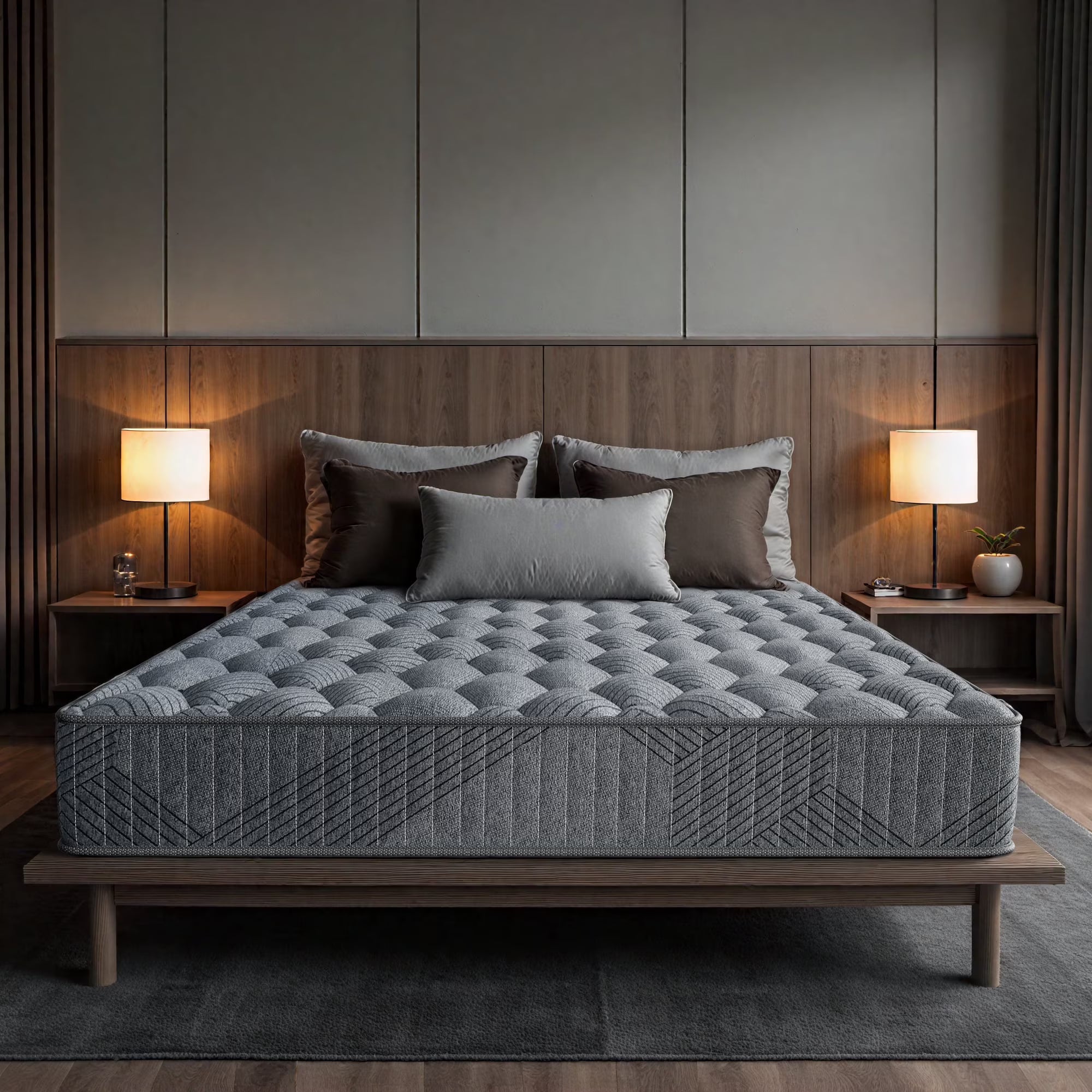 Babo Care 12 inch Queen Size Mattress, Firm, Cooling Wave Foam, Hybrid Mattress, Pocketed Springs, Motion Isolation, CertiPUR-US Certified, Bed in a Box