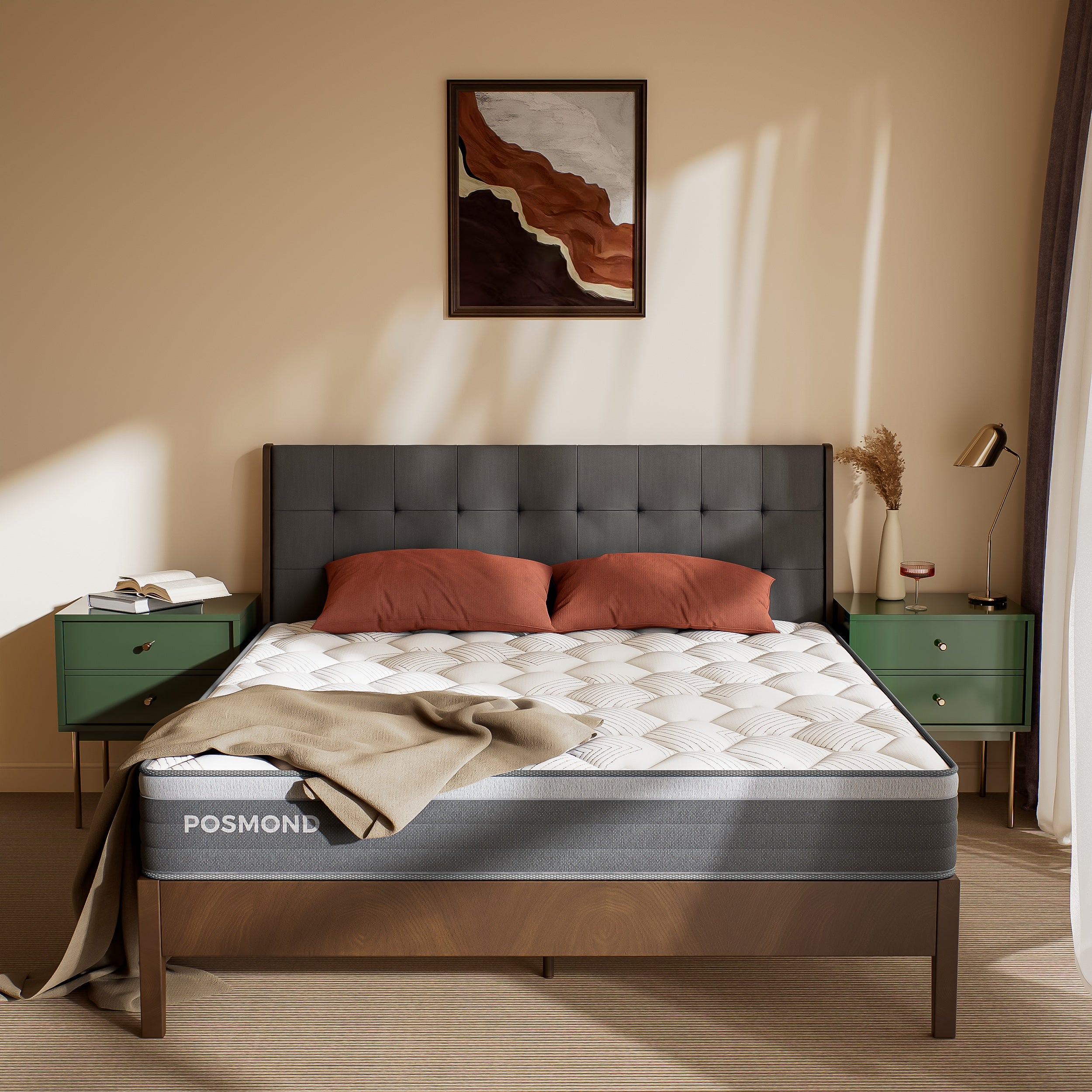 Babo Care Queen Mattress,10 inch Hybrid Mattress in a Box,Individually Pocket Springs,Cooling-Gel Memory Foam,Medium Feel for Pressure Relief,Motion Isolation,CertiPUR-US Certified,Colchones Queen