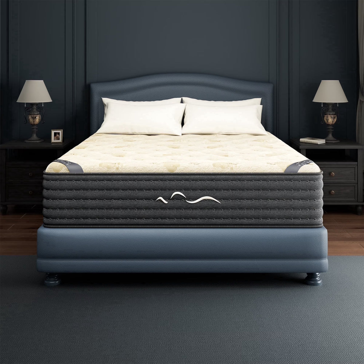 Babo Care Cal King Size Hybrid Mattress,14 Inch Double Sided with Cooling Gel Memory Foam and Pocket Spring Mattress in a Box, Motion Isolation & Pressure Relief,CertiPUR-US