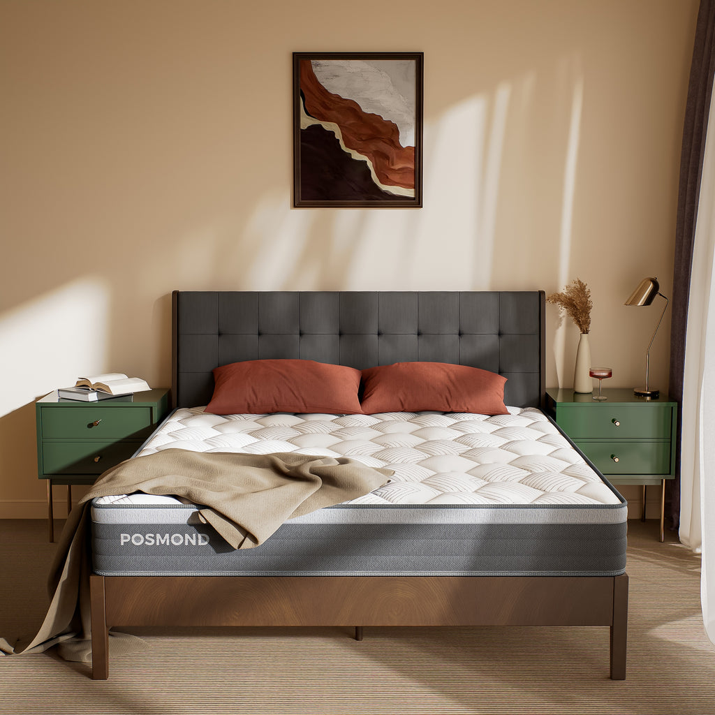 Babo Care King Mattress,12 inch Hybrid Mattress in a Box,Individually Pocket Springs,Cooling-Gel Memory Foam,Medium Feel for Pressure Relief,Motion Isolation,CertiPUR-US Certified,Colchones King