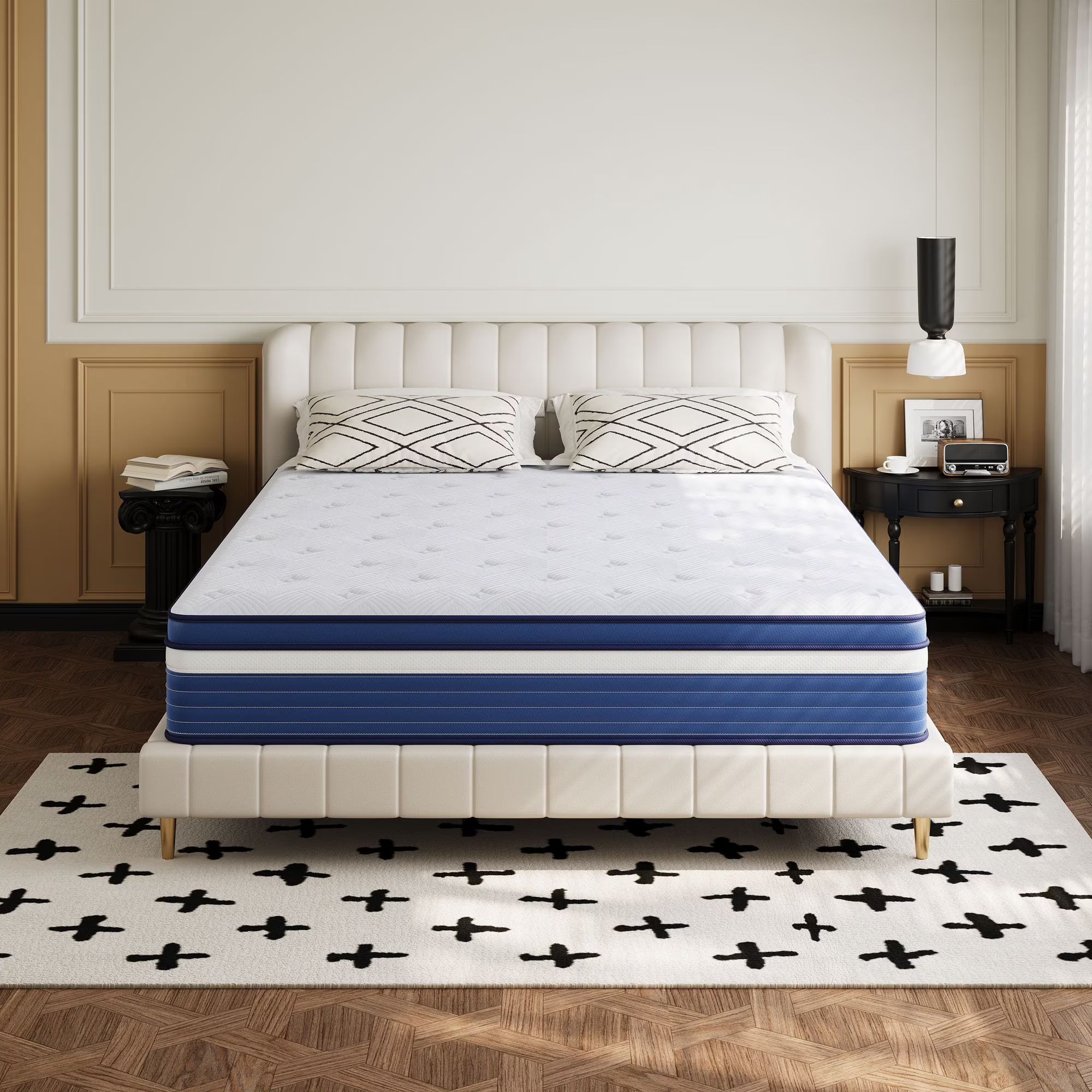 Babo Care 10 inch Full Size Mattress, Medium Hybrid Mattress for Side Sleepers, Pressure Relief, Individually Pocketed Springs, Motion Isolation, CertiPUR-US Certified