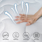 King Mattress,Babo Care 10 Inch Cooling-Gel Memory Foam and Individually Pocket Innerspring Hybrid Mattress, King Bed Mattress in a Box, CertiPUR-US Certified, Medium King Size Mattress-White