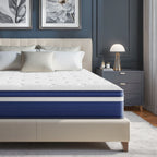 Babo Care Twin-XL 8 inch Cooling Gel Memory Foam Hybrid Mattress with Individually Pocketed Coils, Medium Support, Motion Isolation, Mattress in a Box, CertiPUR-US Certified
