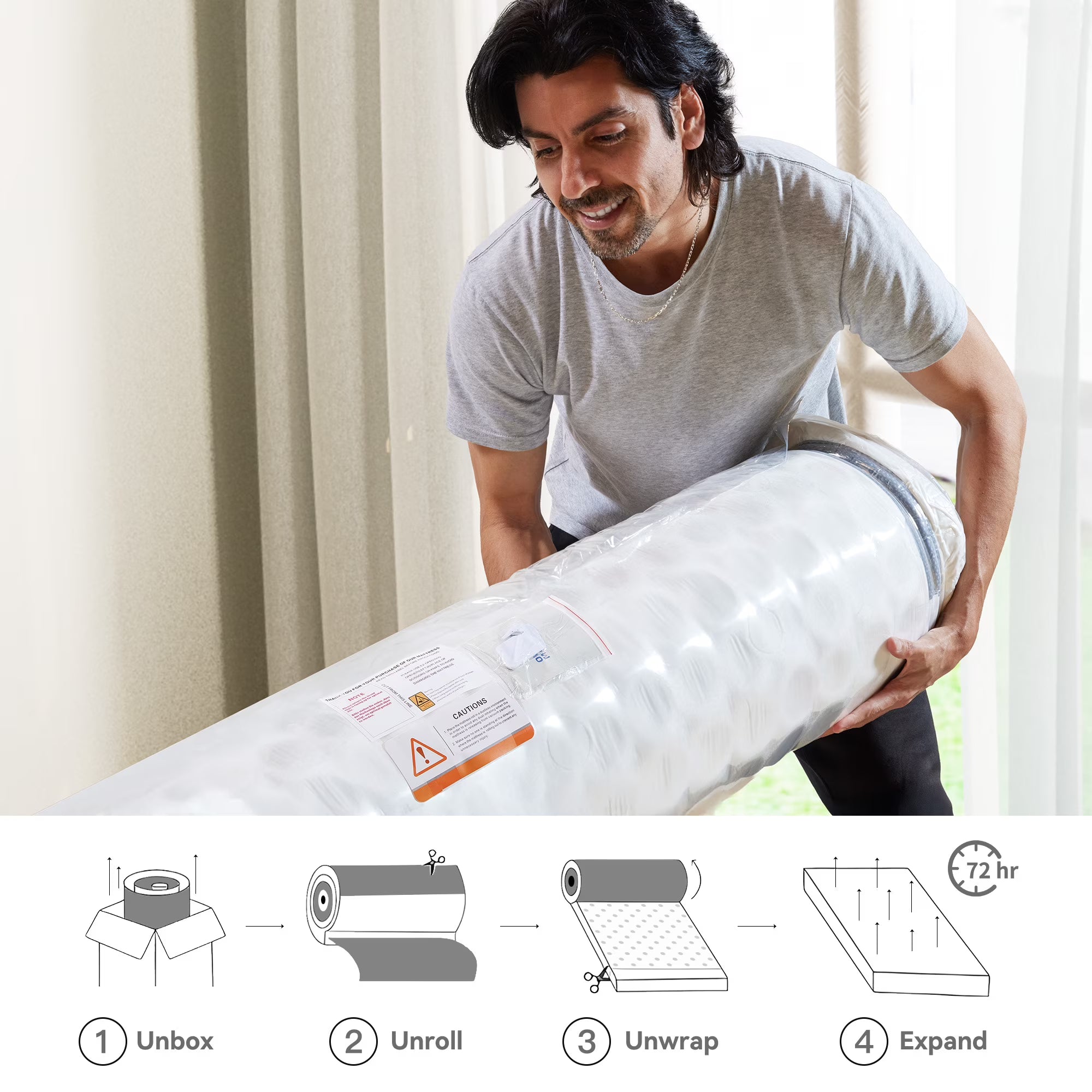 Babo Care King Mattress, 10 inch Cooling Memory Foam Mattress, Hybrid Firm Mattress in a Box, Pocket Spring, Pressure Relief, CertiPUR-US Certified