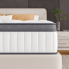Babo Care 12 inch Twin Hybrid Mattress with Bamboo Charcoal Layer, Medium Firm Support, Gel Memory Foam, Individually Pocketed Coils, Motion Isolation, CertiPUR-US Certified