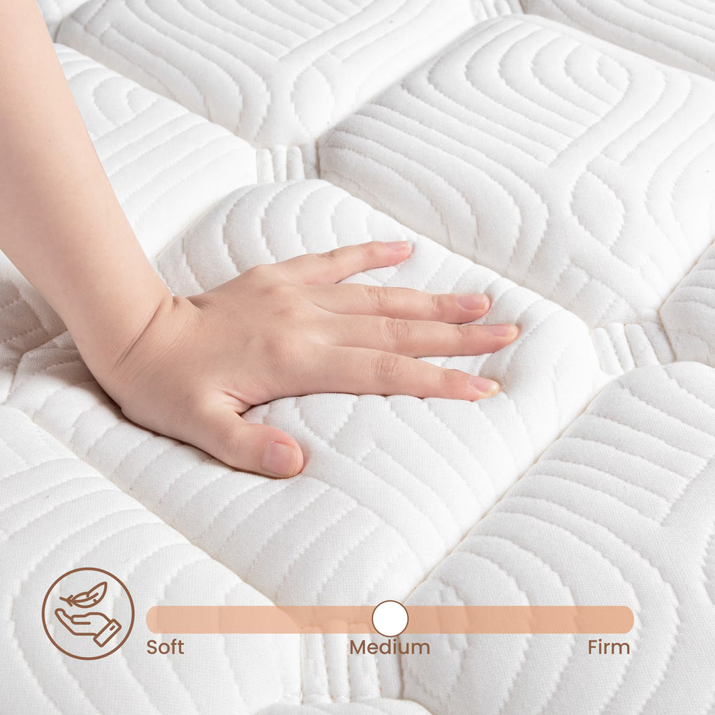 Full Mattress, Babo Care 10 Inch Cooling-Gel Memory Foam and Individually Pocket Innerspring Hybrid Mattress, Full Bed Mattress in a Box, CertiPUR-US Certified, Medium Full Size Mattress