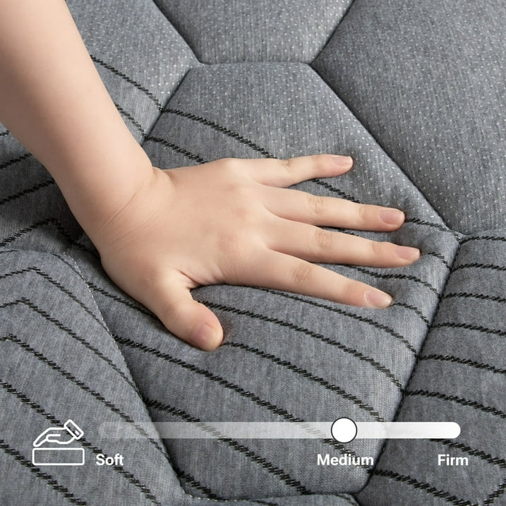 Babo Care Queen Size Mattress, 10 Inch Hybrid Queen Mattress in a Box, Medium Firm Memory Foam and Pocket Springs, Edge Support, Pressure Relief