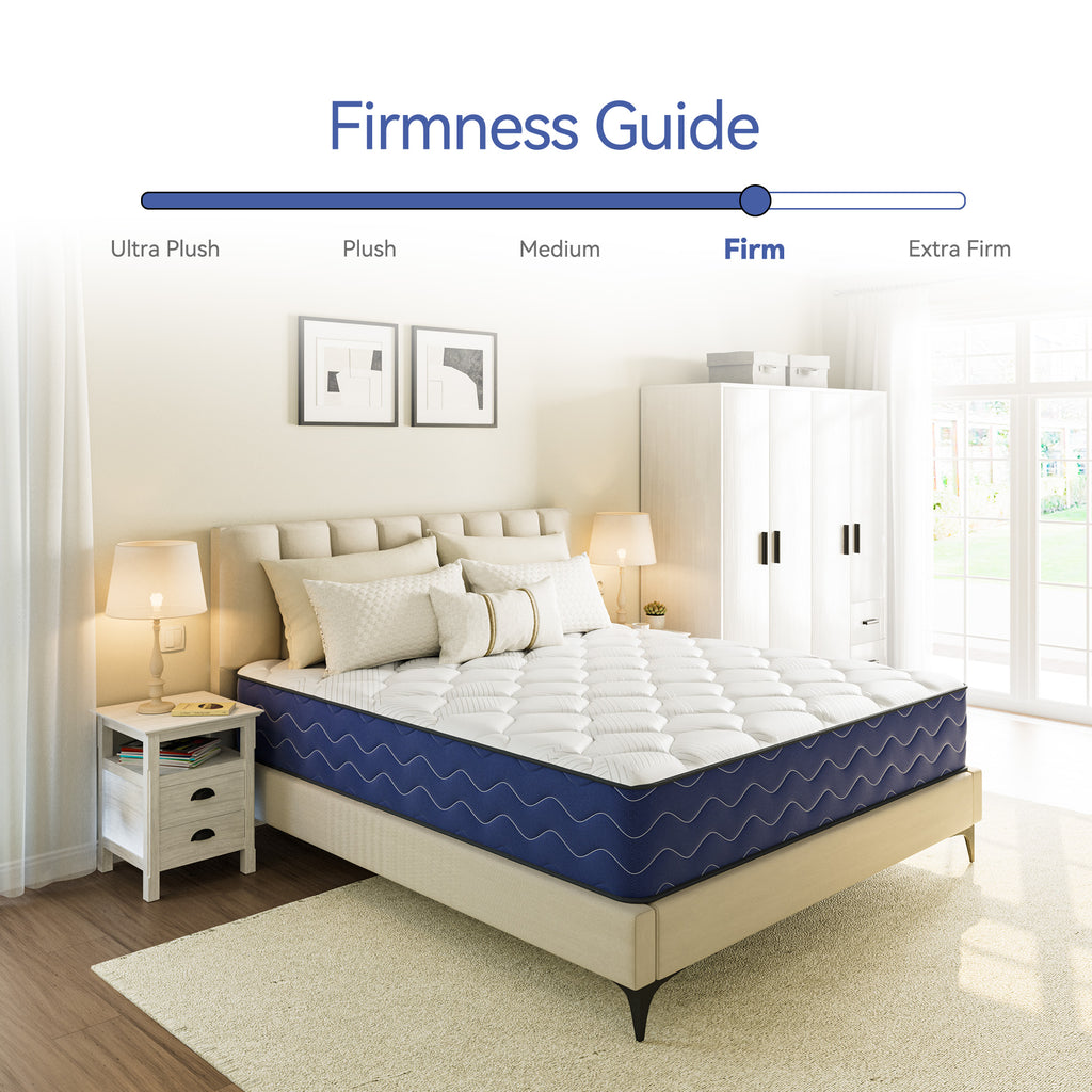 Babo Care Hybrid Twin-XL Mattress, 10 inch Pocketed Coils & Memory Foam, Firm Support, Motion Isolation, Cool & Breathable, CertiPUR-US Certified