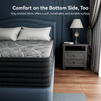 Babo Care Queen Size Hybrid Mattress,14 Inch Double Sided with Cooling Gel Memory Foam and Pocket Spring Mattress in a Box, Motion Isolation & Pressure Relief,CertiPUR-US