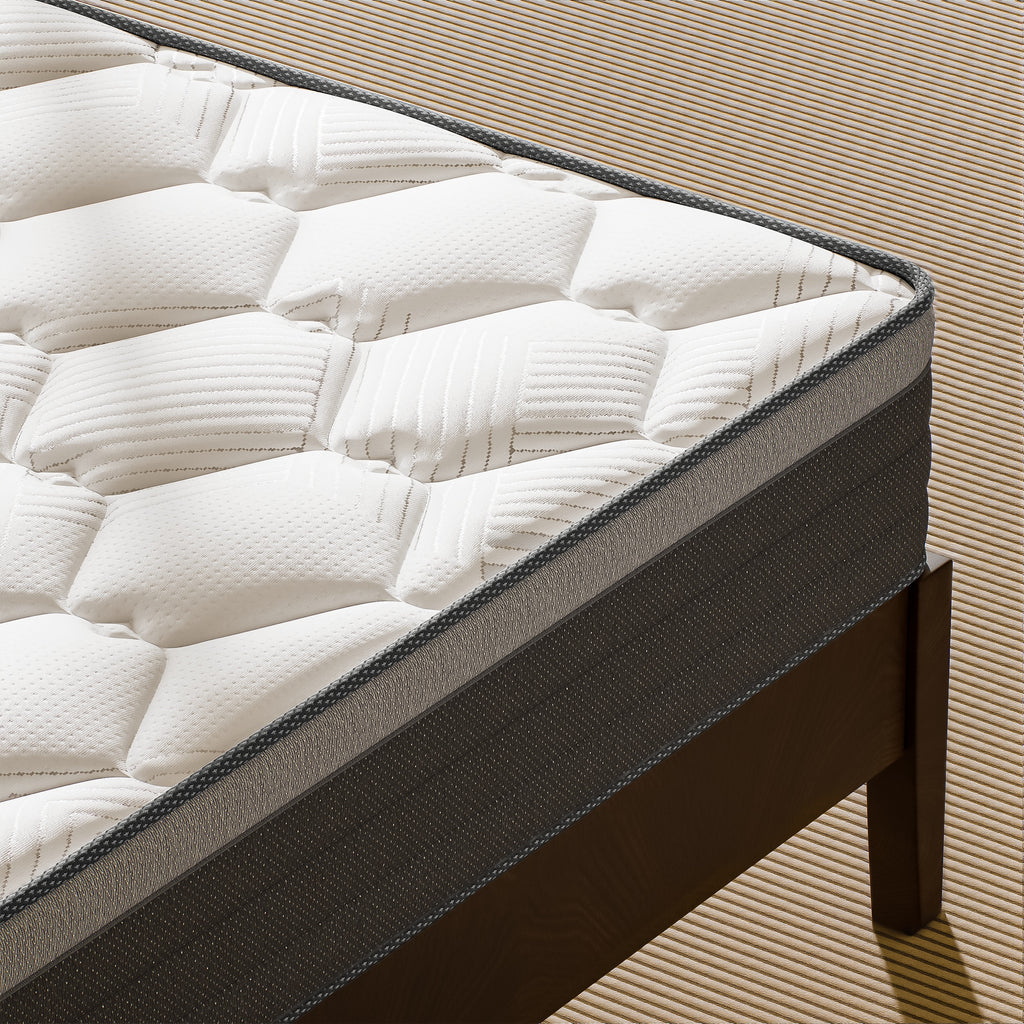 Babo Care Queen Mattress,10 inch Hybrid Mattress in a Box,Individually Pocket Springs,Cooling-Gel Memory Foam,Medium Feel for Pressure Relief,Motion Isolation,CertiPUR-US Certified,Colchones Queen