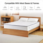 Babo Care Queen Mattress, 12 Inch Queen Hybrid Mattress in a Box, Anti-Static Fabric, Upgrade Individually Pocket Springs, Medium, Pressure Relief, Breathable Comfort, CertiPUR-US Certified