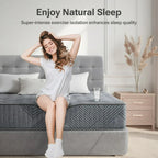 Babo Care Queen Size Mattress, 10 Inch Hybrid Queen Mattress in a Box, Medium Firm Memory Foam and Pocket Springs, Edge Support, Pressure Relief