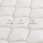 Babo Care King Mattress, 12 inch Cooling Memory Foam Mattress, Hybrid Firm Mattress in a Box, Pocket Spring, Pressure Relief, CertiPUR-US Certified