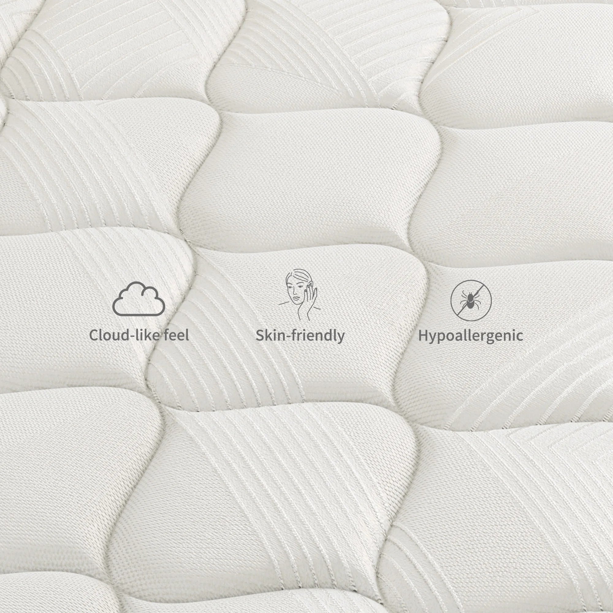 Babo Care Twin Mattress, 8 inch Cooling Memory Foam Mattress, Hybrid Firm Mattress in a Box, Pocket Spring, Pressure Relief, CertiPUR-US Certified