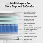 Babo Care Queen Mattress, 12-Inch Memory Foam, Hybrid Mattress with Independent Pocket Springs, Isolated Motion, Pressure Relief, Mattress in a Box