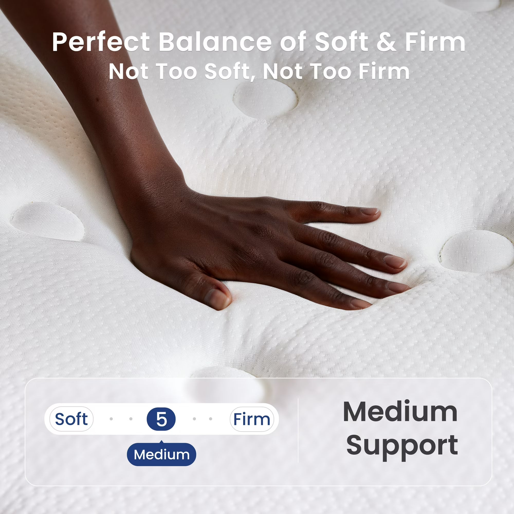 Babo Care Queen Mattress, 12-Inch Memory Foam, Hybrid Mattress with Independent Pocket Springs, Isolated Motion, Pressure Relief, Mattress in a Box