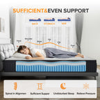 Twin Mattress, Babo Care 10 Inch Cooling-Gel Memory Foam and Individually Pocket Innerspring Hybrid Mattress, Twin Bed Mattress in a Box, CertiPUR-US Certified, Medium Twin Size Mattress