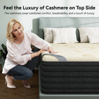 POSMOND Dual-Sided 12" Twin Mattress Medium Firm & Firm Reversible Hybrid Mattress,Cooling Gel Memory Foam Mattress-in-a-Box,Pocket Coils,Pressure Relief