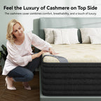 Babo Care Dual-Sided 14" Queen Mattress Medium Firm & Firm Reversible Hybrid Mattress,Cooling Gel Memory Foam Mattress-in-a-Box,Pocket Coils,Pressure Relief