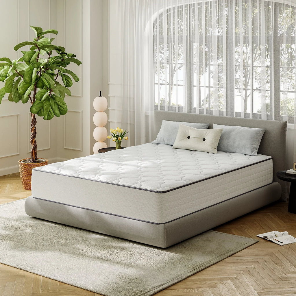 King Mattress,Babo Care 10 Inch Cooling-Gel Memory Foam and Individually Pocket Innerspring Hybrid Mattress, King Bed Mattress in a Box, CertiPUR-US Certified, Medium King Size Mattress-White
