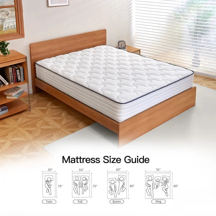 Babo Care Queen Mattress, 12 Inch Queen Hybrid Mattress in a Box, Anti-Static Fabric, Upgrade Individually Pocket Springs, Medium, Pressure Relief, Breathable Comfort, CertiPUR-US Certified