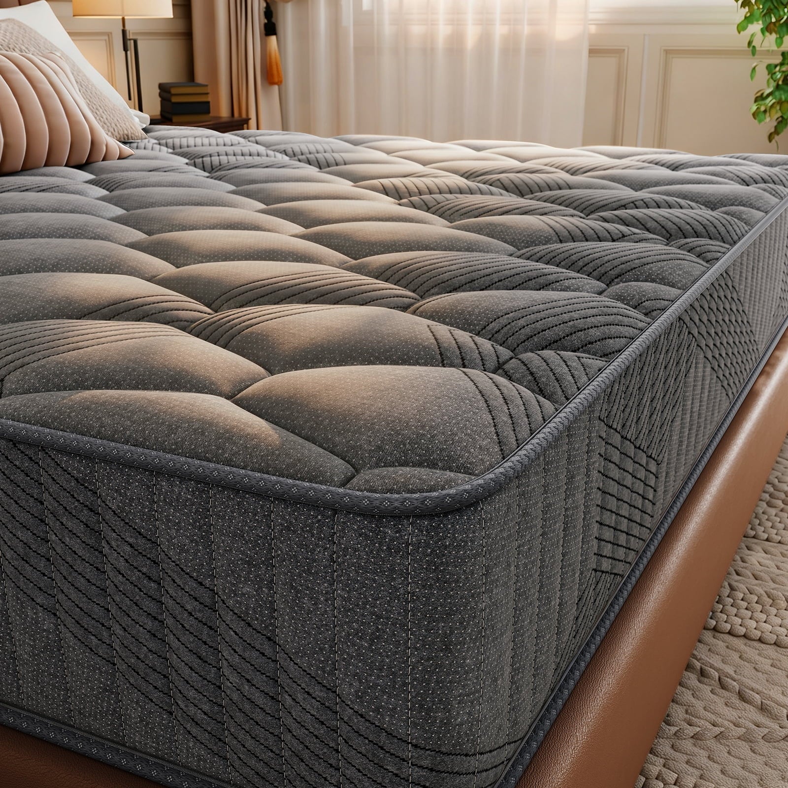 Babo Care King Mattress, 12 Inch Hybrid Mattress with Firm Support, Mattress in a Box, Fiberglass-Free & CertiPUR-US