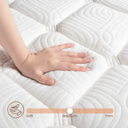 Queen Size,Babo Care 14 inch Cooling-Gel Memory Foam and Individually Pocket Innerspring Hybrid Mattress, Queen Mattress in a Box, CertiPUR-US Certified, Medium