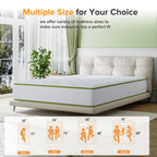 Babo Care 12 inch King Hybrid Mattress, Medium Firm , Motion Isolation, CertiPUR-US Certified, Bed-in-a-Box