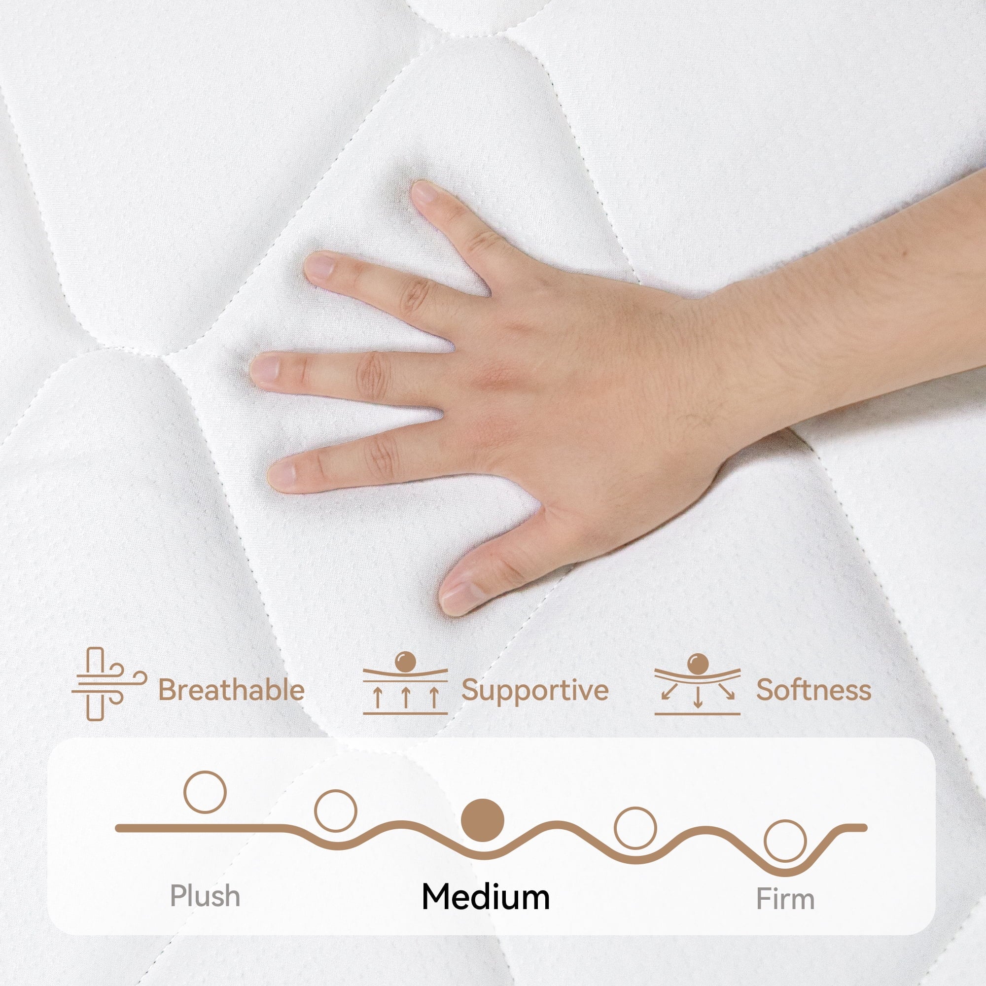 Babo Care 12 inch Twin Hybrid Mattress with Bamboo Charcoal Layer, Medium Firm Support, Gel Memory Foam, Individually Pocketed Coils, Motion Isolation, CertiPUR-US Certified