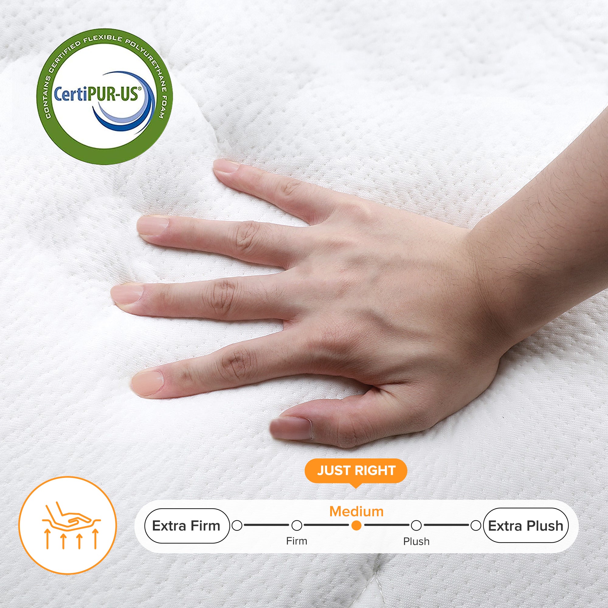Babo Care Full Mattress, 10 inch Full Hybrid Mattress in a Box, Gel Memory Foam with Individually Wrapped Pocket Coils, Anti Pilling Fabric, Medium Firm, Pressure Relief, Cooling Sleep Support