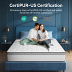 Babo Care Queen Mattress, 12-Inch Memory Foam, Hybrid Mattress with Independent Pocket Springs, Isolated Motion, Pressure Relief, Mattress in a Box