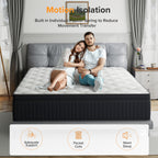 Queen Size,Babo Care 14 inch Cooling-Gel Memory Foam and Individually Pocket Innerspring Hybrid Mattress, Queen Mattress in a Box, CertiPUR-US Certified, Medium