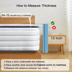 Babo Care Queen Mattress, 12 Inch Queen Hybrid Mattress in a Box, Anti-Static Fabric, Upgrade Individually Pocket Springs, Medium, Pressure Relief, Breathable Comfort, CertiPUR-US Certified