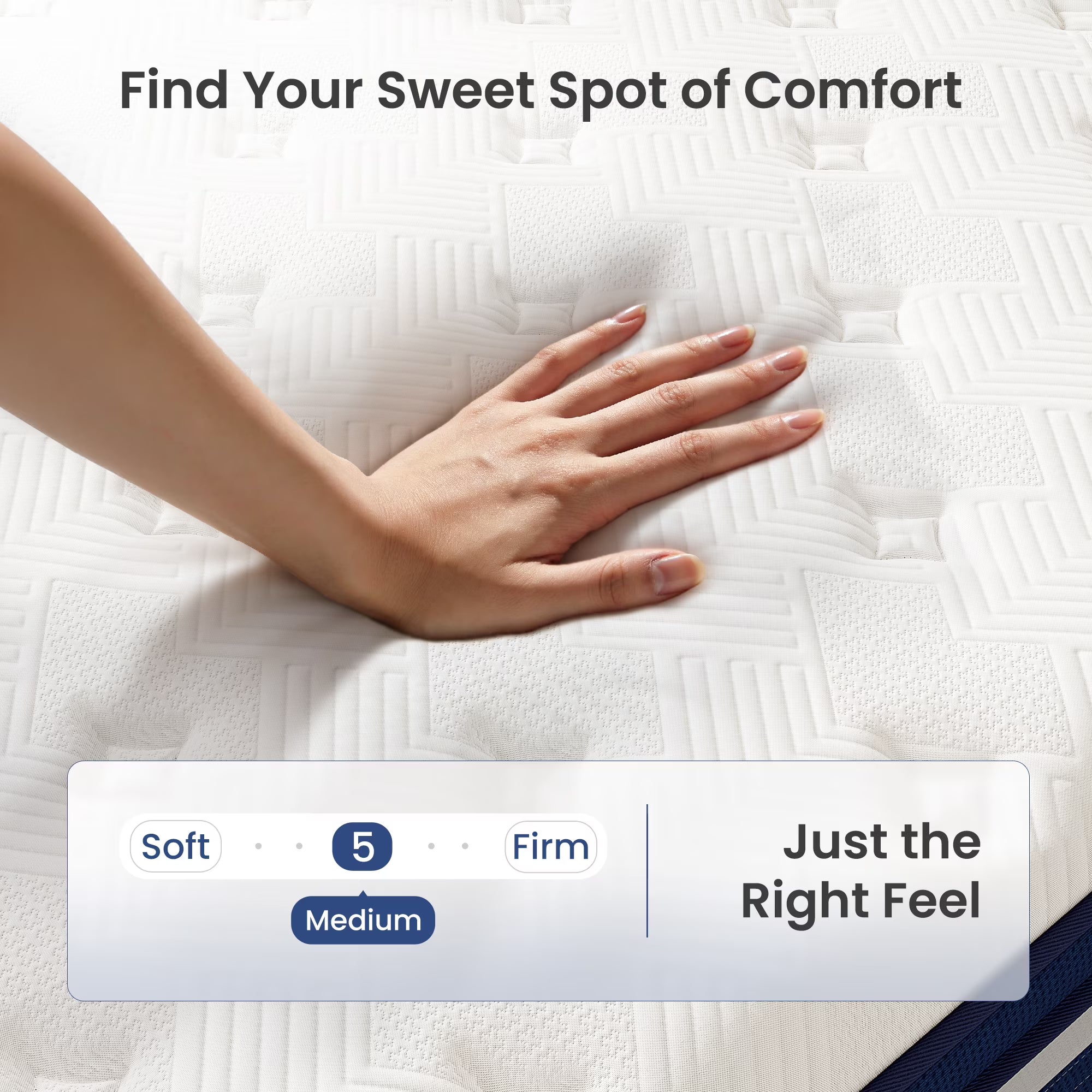 Babo Care Queen Mattress, 12 inch Medium Hybrid Mattress with Individually Pocketed Coils, Memory Foam Mattress, Spinal Support, Pressure Relief, Motion Isolation, Mattress in a Box